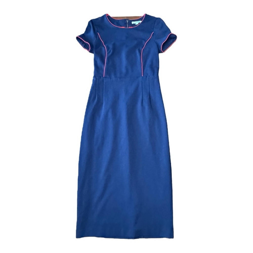 Boden Navy Dress with Red Piping - Picture 2 of 16